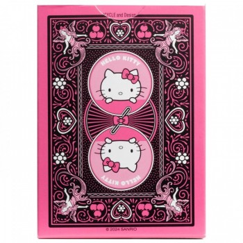 Kosmetinis defektas Hello Kitty Black & Pink žaidimo kortos Bicycle